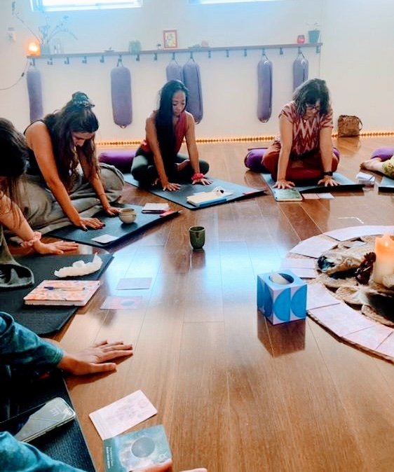 Priya leading a private ceremonial circle for a rite of passage in Fremantle